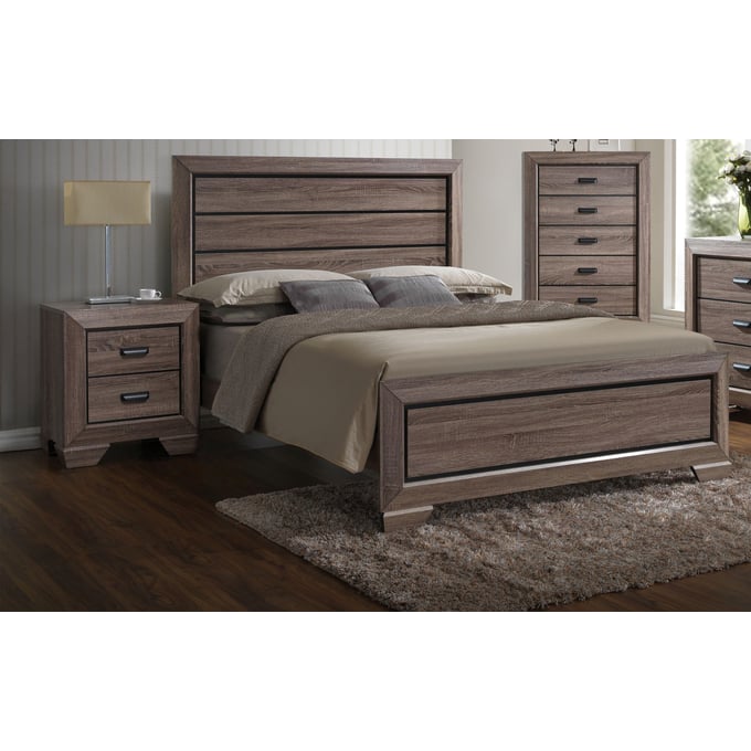 Acme Furniture Lyndon Weathered Gray 2pc Bedroom Set with Queen Bed ACM-260-BR-S2