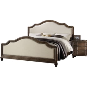 Acme Furniture Baudouin Beige Weathered Oak Queen Bed