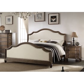 Acme Furniture Baudouin Beige Weathered Oak 4pc Bedroom Set With Queen Bed