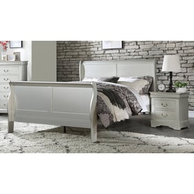 Acme Louis Philippe lll 2pc Storage Bedroom Set in Real White