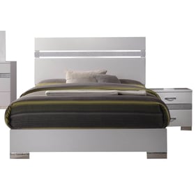 Acme Furniture Naima II White High Gloss 4pc Bedroom Set With Queen Bed