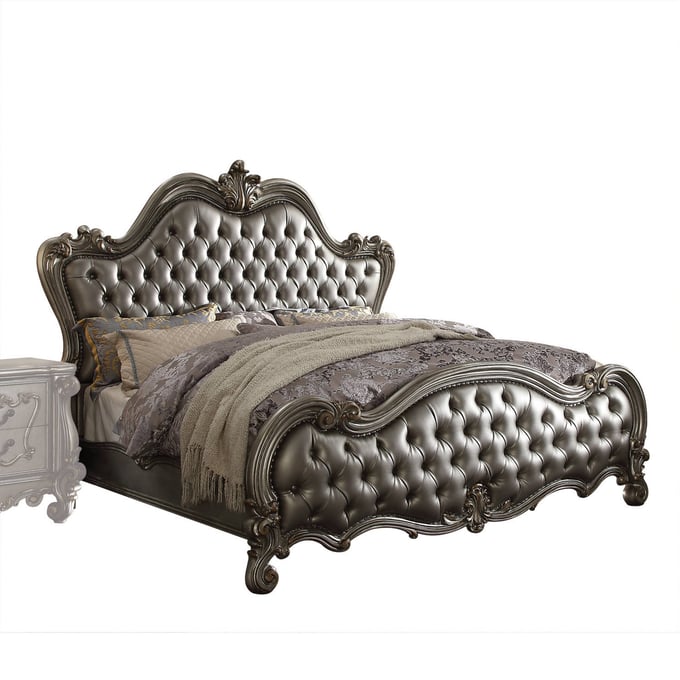 Acme Furniture Versailles II Silver Antique Platinum King Bed ACM-26837EK