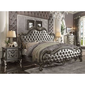 Acme Furniture Versailles II Silver Antique Platinum 2pc Bedroom Set With Q...