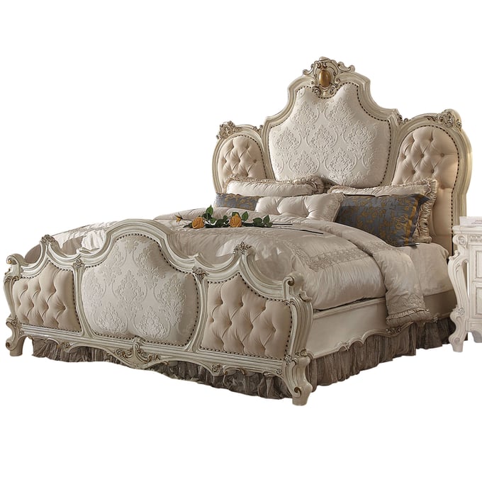 Acme Furniture Picardy Antique Pearl Queen Panel Bed ACM-26880Q