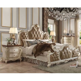 Acme Furniture Picardy Butterscotch Antique Pearl 4pc Bedroom Set With Quee...