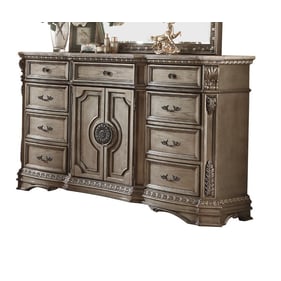 Acme Furniture Northville Antique Silver Dresser with Marble Top