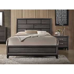 Acme Furniture Valdemar Weathered Gray 2pc Bedroom Set with Queen Bed