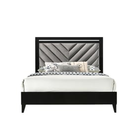 Acme Furniture Chelsie Gray Black 4pc Bedroom Set With Queen Bed