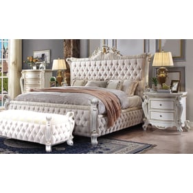 Acme Furniture Picardy Antique Pearl 4pc Bedroom Set With Cal King Bed