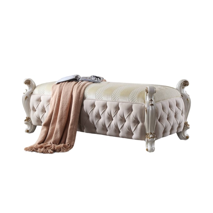 Acme Furniture Picardy Antique Pearl Bench ACM-27886