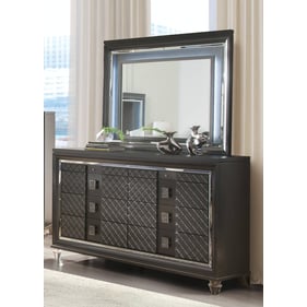 Acme Furniture Sawyer Metallic Gray Dresser and LED Mirror