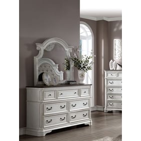 Acme Furniture Florian Antique White Oak Dresser And Mirror