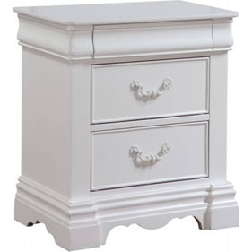 Acme Furniture Estrella White Three Drawers Nightstand