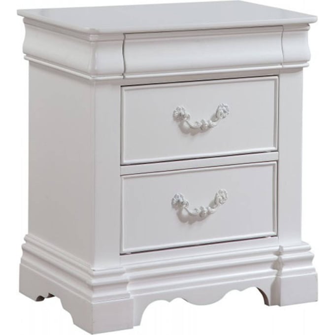 Acme Furniture Estrella White Three Drawers Nightstand ACM-30243