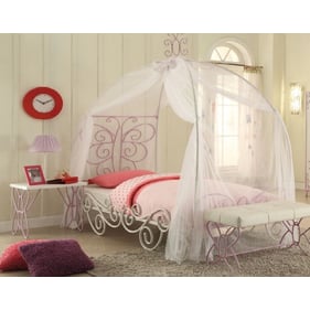 Acme Furniture Priya II White And Light Purple 2pc Bedroom Set With Full Ca...