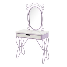 Acme Furniture Priya II White Light Purple Vanity Set