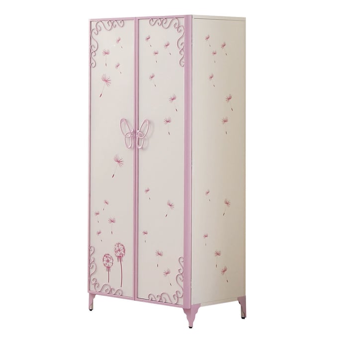 Acme Furniture Priya II White Light Purple Armoire ACM-30540