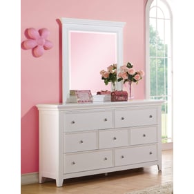 Acme Furniture Lacey White Dresser and Mirror