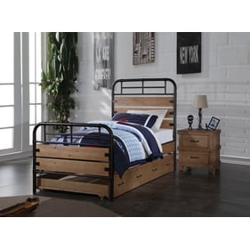 Acme Furniture Adams Antique Oak 2pc Bedroom Set With Twin Storage Bed