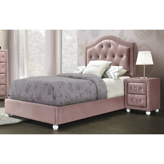 Acme Furniture Reggie Pink 4pc Kids Bedroom Set With Twin Bed ACM-30820T-BR-S1