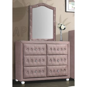 Acme Furniture Reggie Pink Dresser and Mirror