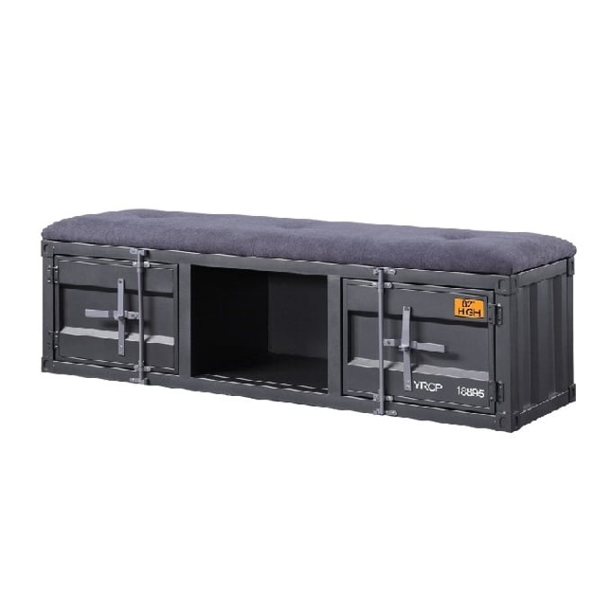 Acme Furniture Cargo Gray Gunmetal Storage Bench ACM-35927