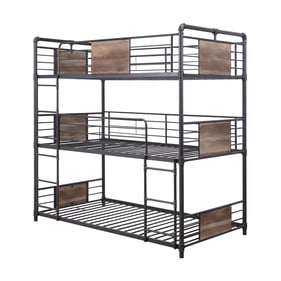 Acme Furniture Brantley Sandy Black Dark Bronze Twin Triple Bunk Bed