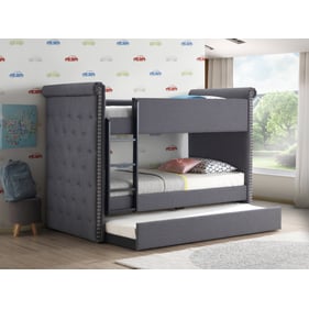 Acme Furniture Romana II Gray Twin Over Twin Trundle Bunk Bed