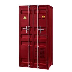 Acme Furniture Cargo Red Double Door Wardrobe