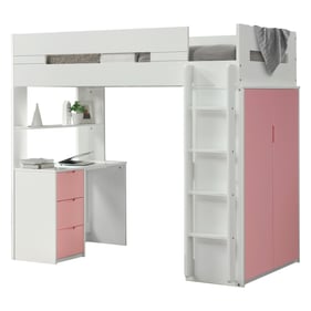 Acme Furniture Nerice White Pink Loft Bed