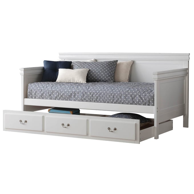 Acme Furniture Bailee White Wood Trundle Daybed ACM-39100-02