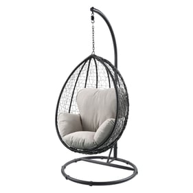 Acme Furniture Simona Beige Black Hanging Chair