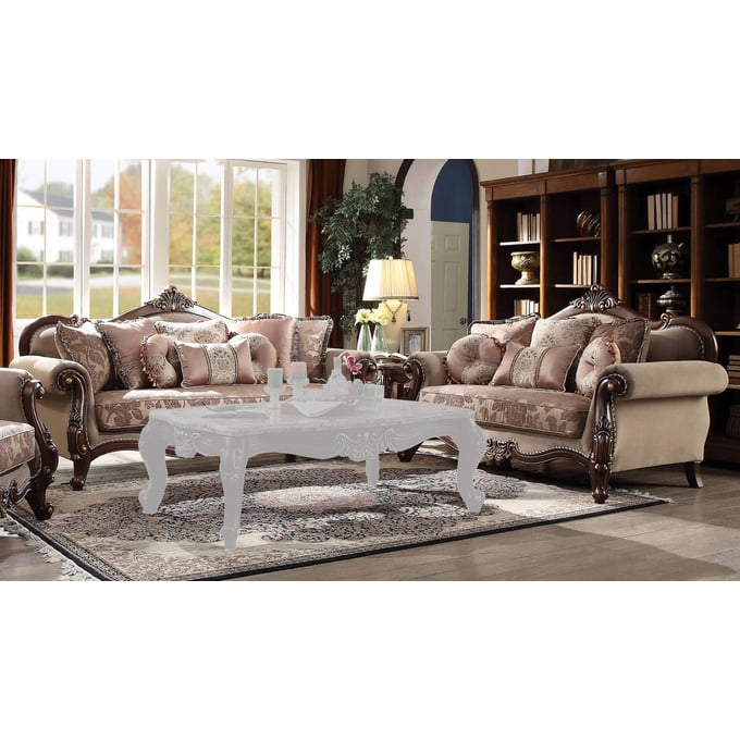 Acme Furniture Mehadi Walnut 2pc Living Room Set ACM-506-LR-S2