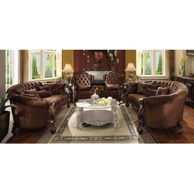 Acme Furniture Versailles Brown Cherry Oak 4pc Living Room Set