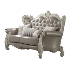 Acme Furniture Versailles Vintage Gray Bone White Loveseat