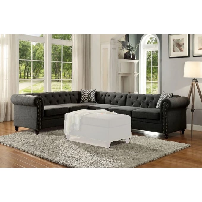 Acme Furniture Aurelia II Charcoal Sectional ACM-52375