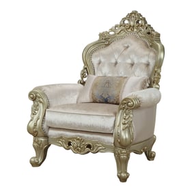 Acme Furniture Gorsedd Golden Ivory One Pillow Chair