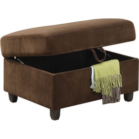 Acme Furniture Belville Chocolate Storage Ottoman