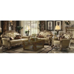 Acme Furniture Vendome Bone Gold Patina 3pc Living Room Set