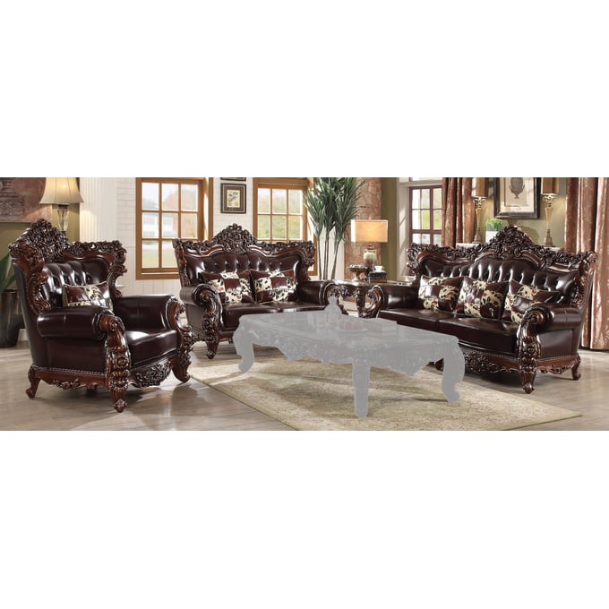 Acme Furniture Forsythia Espresso Walnut 3pc Living Room Set ACM-5307-LR-S1