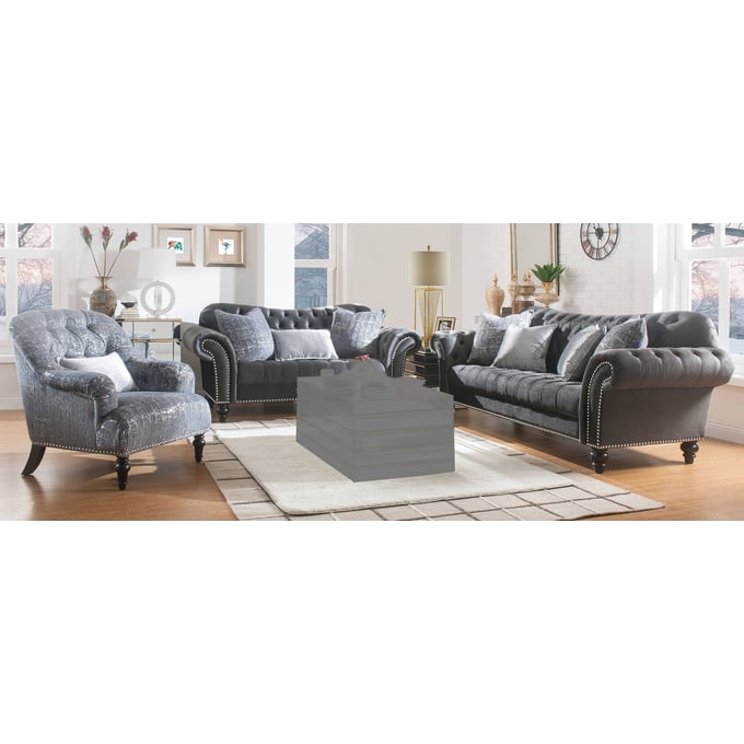 Acme Furniture Gaura Dark Gray 3pc Living Room Set ACM-530-LR-S1