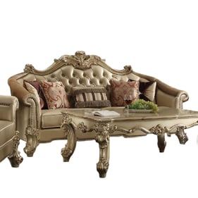 Acme Furniture Vendome II Bone Gold Patina Sofa with Five Pillows