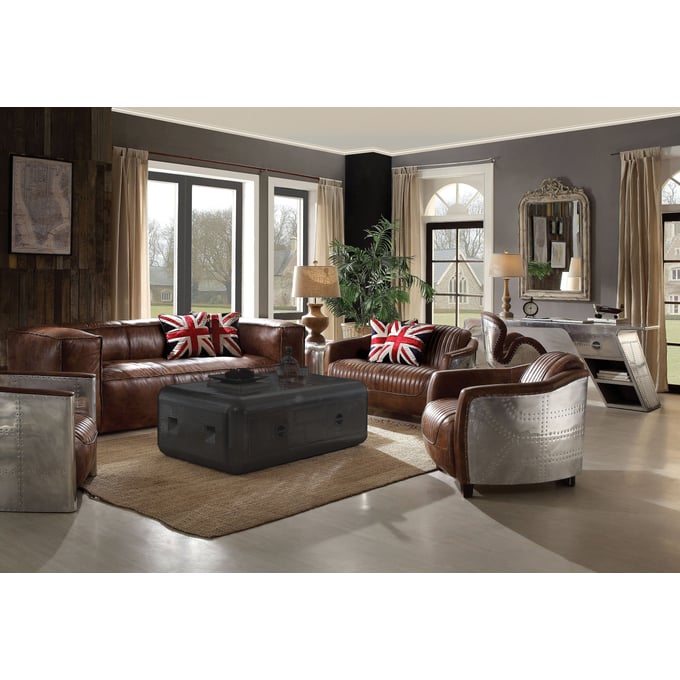 Acme Furniture Brancaster Brown 3pc Living Room Set ACM-53545-LR-S1