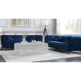 Acme Furniture Atronia Blue Fabric 2pc Living Room Set