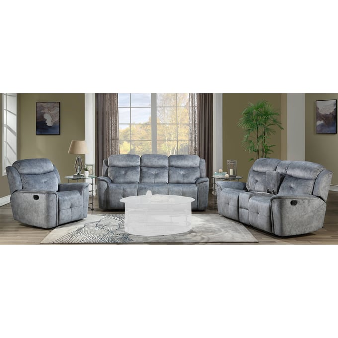 Acme Furniture Mariana Silver Gray 3pc Living Room Set ACM-5503-LR-S2