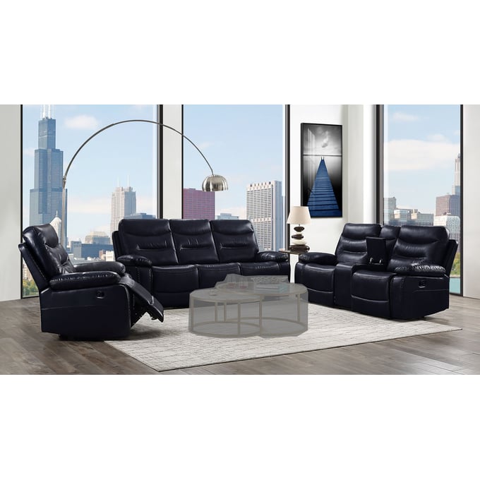 Acme Furniture Aashi Navy 3pc Living Room Set ACM-5537-LR-S1