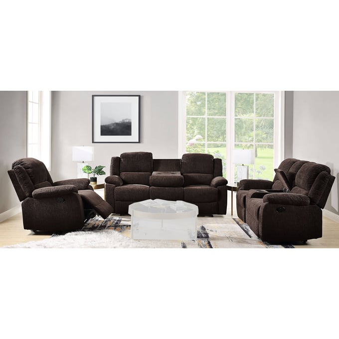 Acme Furniture Madden Brown 3pc Living Room Set ACM-55445-LR-S2