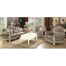 Acme Furniture Ragenardus Gray Antique White 3pc Living Room Set