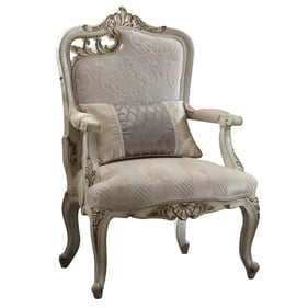 Acme Furniture Picardy Antique Pearl Left Cut Out Leaf Chair