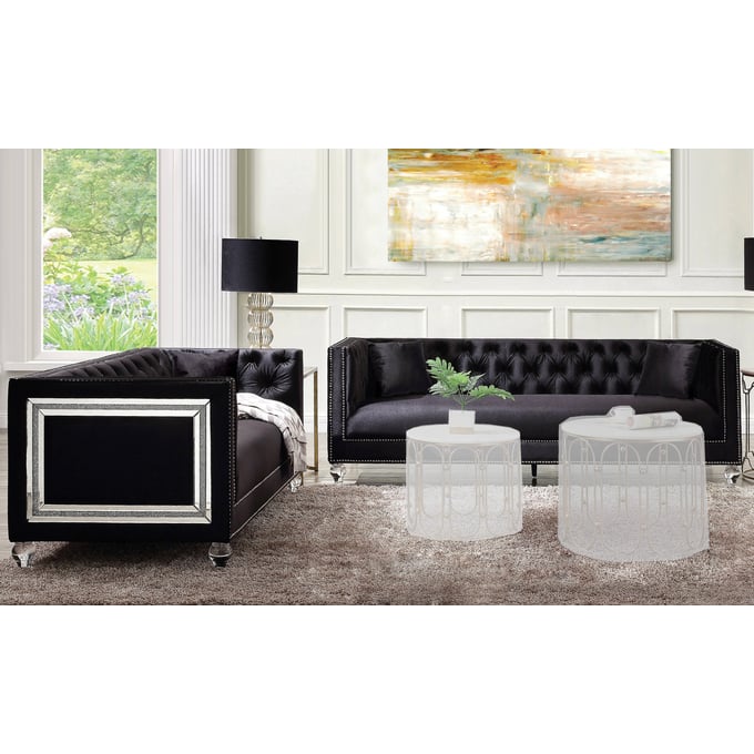 Acme Furniture Heibero Black 2pc Living Room Set ACM-5699-LR-S1